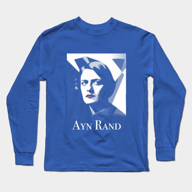 Ayn Rand Long Sleeve T-Shirt by WickedAngel